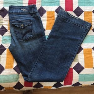 Low rise Wide legged denim trousers